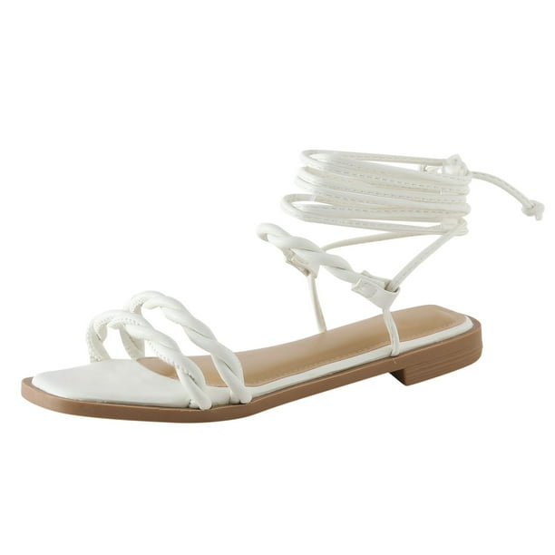 Flat sandals size 6 sale
