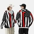 thumbnail image 4 of Kdxio Firefighters USA Flag Print Women Men Sun Protection UPF 50+ Jackets Zip Up Long Sleeve Hoodie Hiking Lightweight with Pockets, 4 of 7