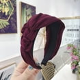 thumbnail image 2 of zttd women's cute headband alice band top knot fashion plain headband hairband a, 2 of 2