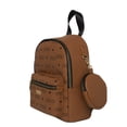 thumbnail image 2 of XOXO All over Print Urban Heart Cognac Leather Everyday Backpack with Pouch for Women, 2 of 6