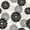 White Black Charcoal, variant on Manfei Vintage Floral Dahlia Twin Quilt Set 2 Pieces,Rustic Botanical Twin Coverlet Set,1 Bedspread and 1 Pillowcase