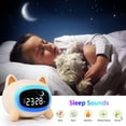 thumbnail image 4 of Sun & Moon Rise Children's Sleep Trainer Clock,Digital Alarm Clock w/Wake Up Light,5 Colors Night Light and Sleep&Alarm Sounds for Kids,Teach Kids Day&Night,Battery Operated Digital Clock USB Charger, 4 of 10
