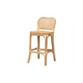 thumbnail image 2 of Baxton Studio Adrena Modern Bohemian Natural Brown Rattan Bar Stool, 2 of 7