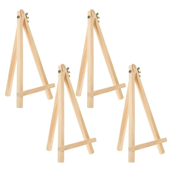 FRCOLOR 4pcs Wooden Easel Display Stand Tabletop Picture Holder Art Display Rack