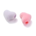 thumbnail image 3 of 40Pcs 4 Styles Flocky Acrylic Bunny Beads Rabbit Head & Butterfly & Heart & Star Mixed Color 8~11x8.5~11x6~8mm Hole: 2.5mm 10pcs/style, 3 of 6