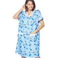 thumbnail image 5 of Casual Nights Summer Cotton Blend Muumuu Dress with Pockets, Plus Size M, Nightgown Robe, 5 of 5