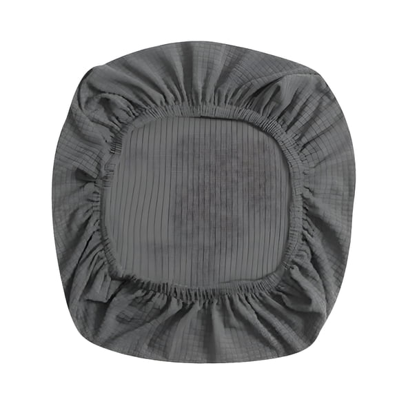 AUQ Stretch Office Chair Covers Stretchable Spandex Chair Seat Cushion Protector Dark Grey