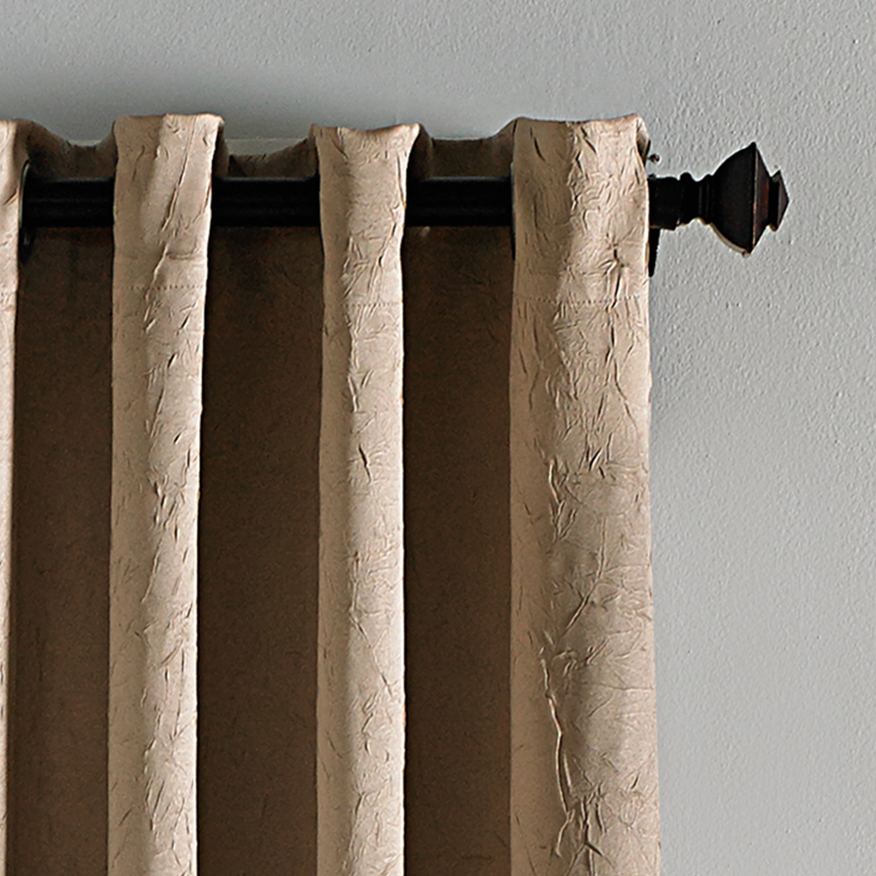 Curtainworks Lenox Grommet Curtain Single Panel, Indoor, 50"W x 120"L, Taupe, Adult
