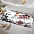 thumbnail image 3 of Japanese Cherry Blossom Bathroom Rugs, Asian Japanese Non-Slip Bath Rugs for Bathroom, Mount Red Sun Bathroom Rug Mat 17X48inch, Extra Soft and Absorbent Bath Rugs, 3 of 3