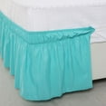 thumbnail image 6 of Unique Bargains Elastic Dust Ruffled Bed Skirt with 15" Drop Full Aqua Blue, 6 of 8