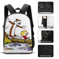 thumbnail image 3 of Calvin And Hobbes 3Pcs Bookbag Sets Backpack with Lunch Bag And Pencil Case for Work Office Travel, 3 of 8