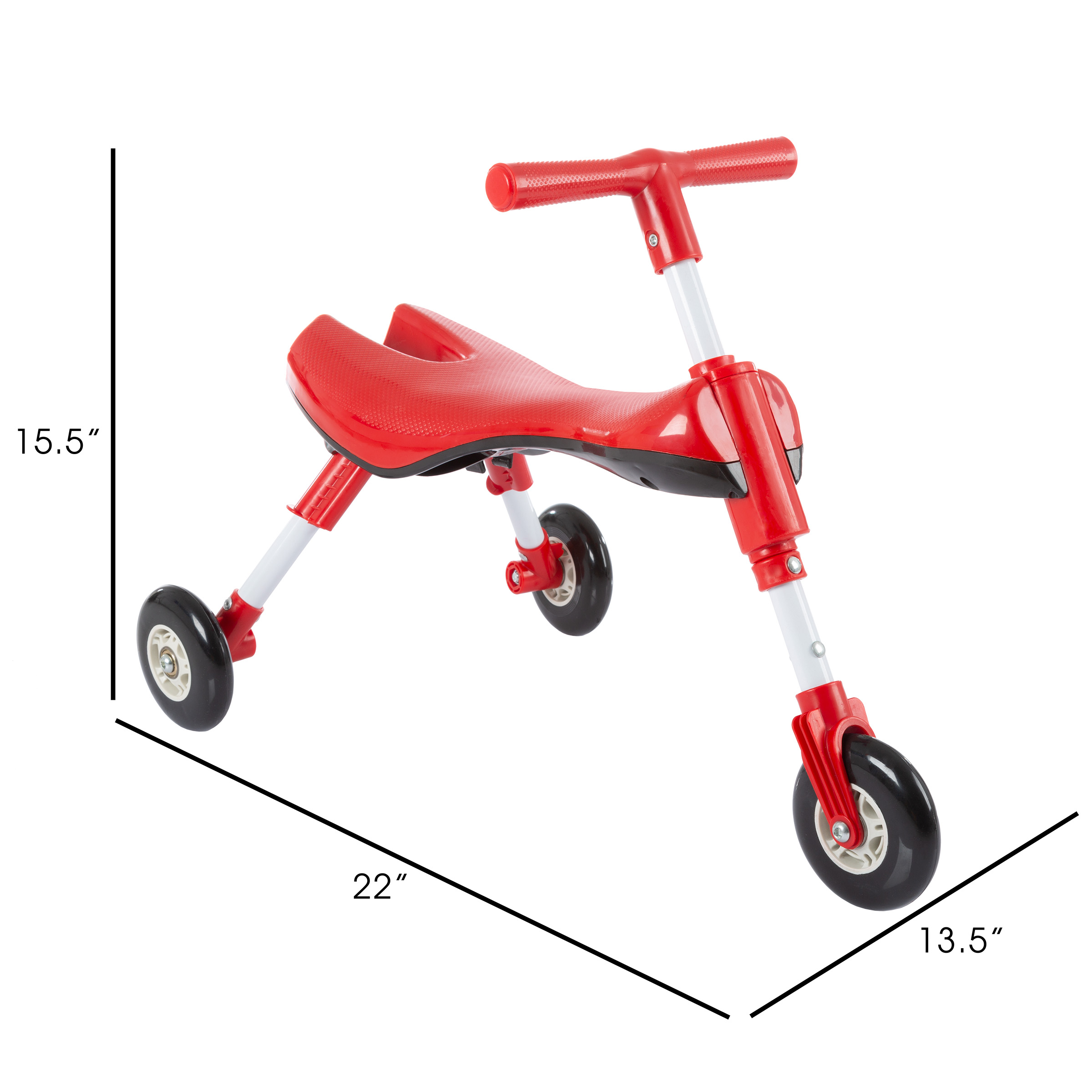 Glide Tricycle- Trike Ride On Toy with No Assembly, Foldable Design, Indoor Outdoor Wheels for Toddlers Learning to Walk, Balance by Lil’ Rider - image 2 of 7