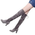 thumbnail image 4 of OKBOP Women's Middle Over-the-Knee Boots-Long Boots for Women Knee High Dress Shoes for Women Winter Christmas Booties Zipper Warm Retro Womens Boots Clearance, 4 of 8