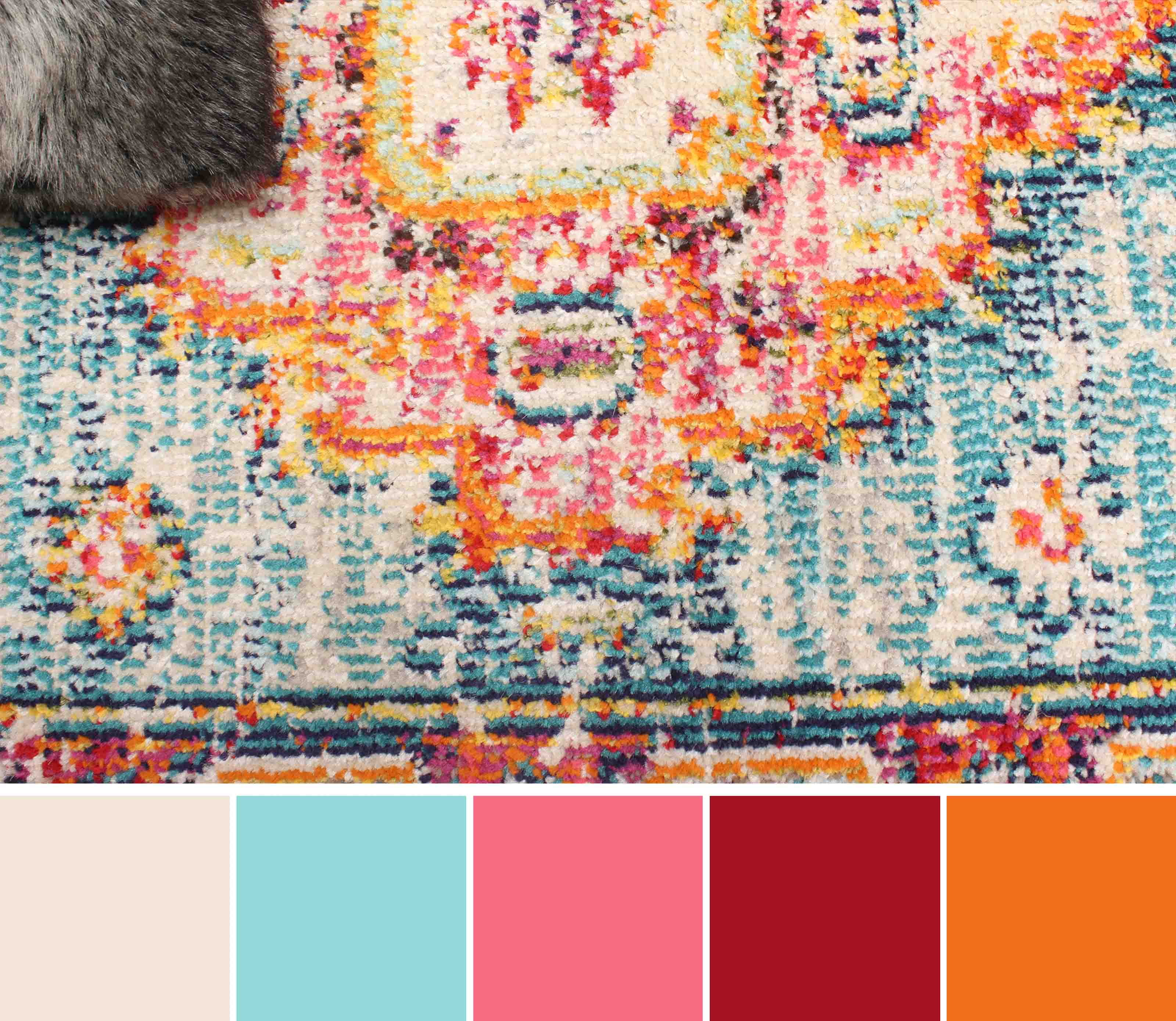 ECARPET Aldora Traditional Area Rug for Living Room, Bedroom, Dining Entrance, Hallway and More