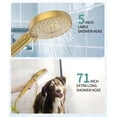thumbnail image 5 of SR SUN RISE Filtered Shower Head with Handheld High Pressure 9 Spray Mode Showerhead Detachable Shower Head Water Softener Filters Beads for Hard Water Remove Chlorine 1 Filter Chrome, 5 of 10