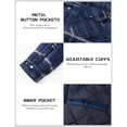 thumbnail image 7 of TACVASEN Men's Flannel Shirt Jacket Cotton Quilted Lined Button Down Plaid Shirt Jacket Winter Warm Heavyweight Coat, 7 of 7