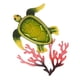 thumbnail image 1 of Decoración de pared de tortuga coralina, artesanías en metal, decoración del hogar., 1 of 5
