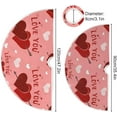 thumbnail image 3 of GZHJMY Valentine's Day Tree Skirt Home Decoration Large Round Love Hearts Christmas Tree Skirt for Holiday Party Home Christmas Day Ornaments 36", 3 of 6