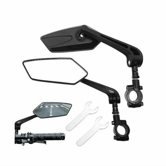 Scooter Mirrors Adjustable Road Bike Cycling Rear View Mirrors Motorcycle Accessory Compatible With Mtb Scooter Atv Bike Folding Bic