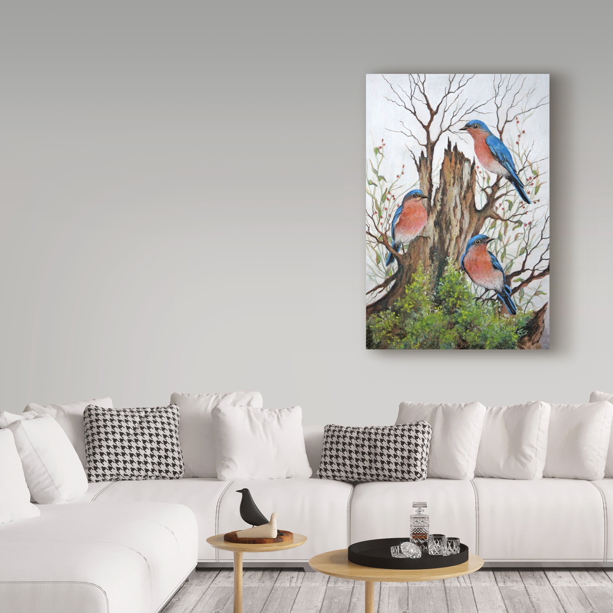 Trademark Fine Art 'A Bluebird Morning' Canvas Art by Carol J Rupp