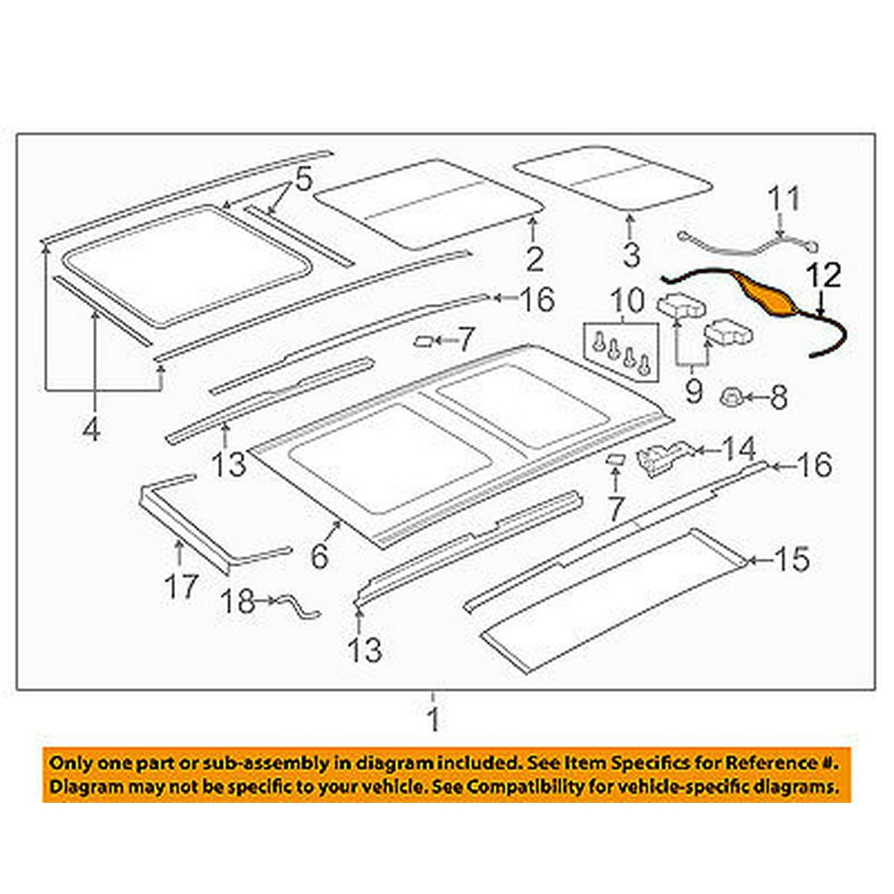 Jeep CHRYSLER OEM 1516 Renegade SunroofTube 68266528AA