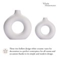thumbnail image 2 of Whole Housewares Ceramic Vase - White Nordic Boho Donut Shape Decorative Vases - Circle Vase with Hole for Modern Home - Round Minimalist Matte Pampas Flower Vase Decor for Party, 2 of 6