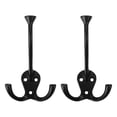 thumbnail image 4 of LABSERRON Zinc Alloy Double Hooks for Wall or Cabinet Black 2 Pieces Can Bear Heavy Items, 4 of 8