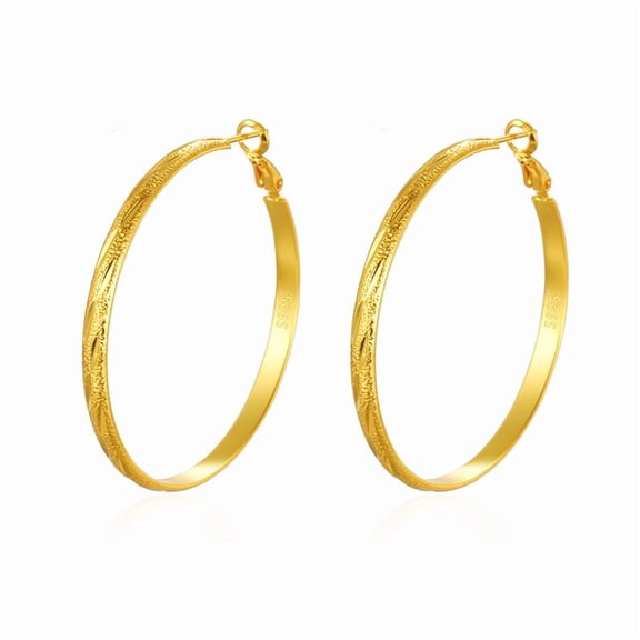 Leander Sterling Silver/Gold plated Hoop Earrings Large Silver Hoop Earrings for Women Lightweight Big Hoops Earring Hypoallergenic Thin Hoops Earring for Women 30/40/50/60/70MM