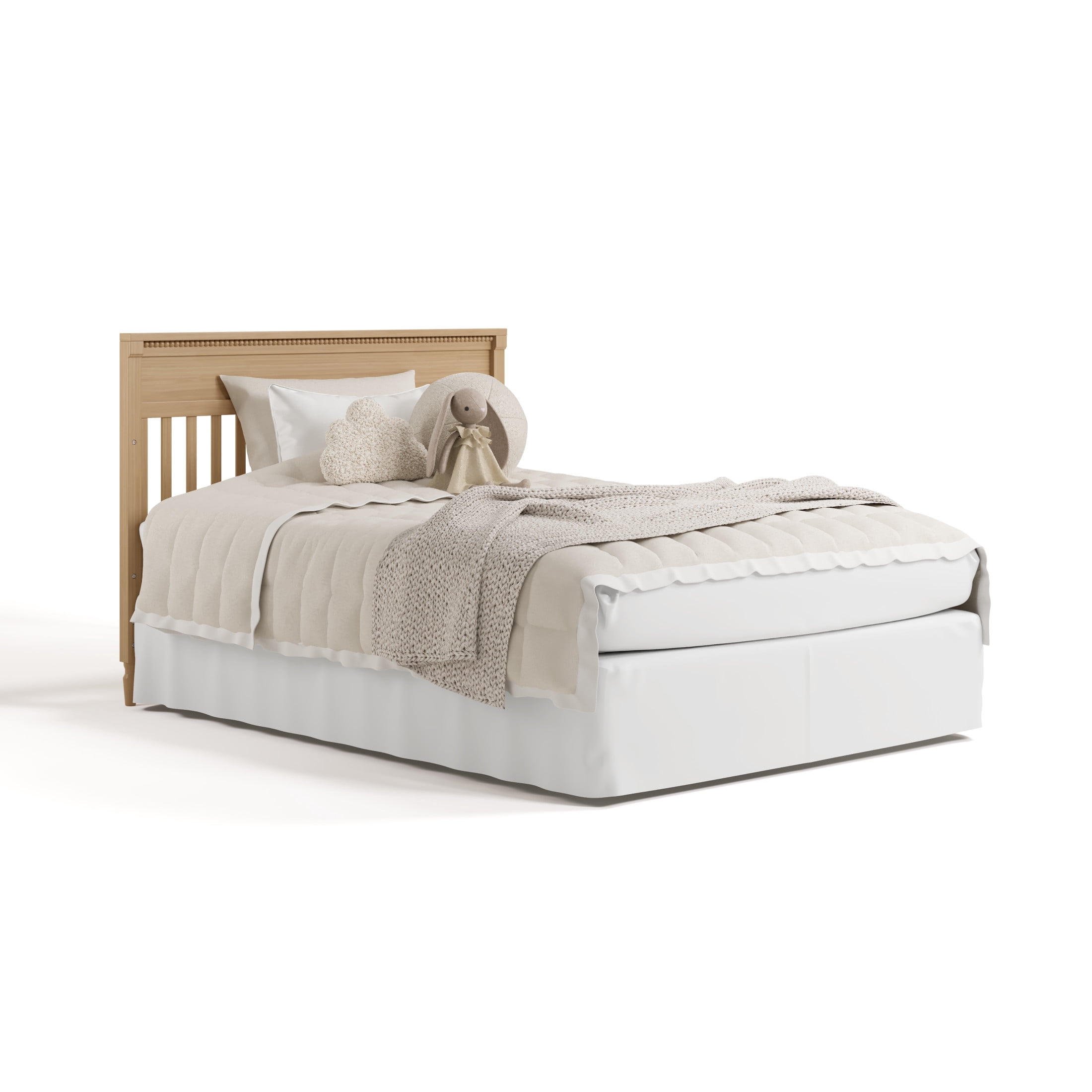 Storkcraft Valencia 5-in-1 Convertible Crib with Bonus Toddler Guardrail, Driftwood
