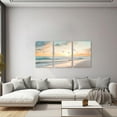thumbnail image 3 of ZHONGYUTONG Sunset Beach Wall Art 3 Pieces Seagulls Flying Ocean Waves Pictures Seascape Paintings Prints Home Decor for Bathroom Living Room Framed (20.00" x 28.00" x 3PCS), 3 of 6