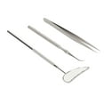 thumbnail image 5 of 3pcs Lash Lift Tools Stainless Steel Eyelash Separator Mirror Tweezers Set for Lash Extension Silver, 5 of 8