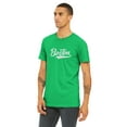thumbnail image 2 of Daxton Adult Unisex Tshirt Boston Script with Massachusett Vertical on the Back, Kelly White, XS, 2 of 3