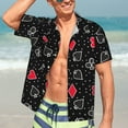thumbnail image 7 of Fuzoiu Card Suits Print Hawaiian Shirt for Men, Summer Beach Casual Short Sleeve Button Down Shirts, Men’s Beach Summer Shirts with Pocket,Medium, 7 of 7