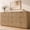 Natural Oak, variant on Hvoonc 63" Wide 9 Drawer Dresser with Faux Marble Top and 2" Thick Side Board, Large Oak Storage Cabinet for Bedroom Living Room