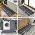 thumbnail image 6 of Black Geometric Striped Pattern Kitchen Rug Mat,Kitchen Runner Rugs Non Skid Washable,Decorative Kitchen Floor Mats for Kitchen,Sink,Laundry,17"x47.2", 6 of 7