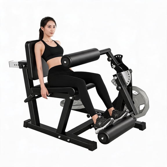 Riedhoff Leg Extension and Curl Machine, 700 lbs Capacity, Multi-Position Adjustable, Black