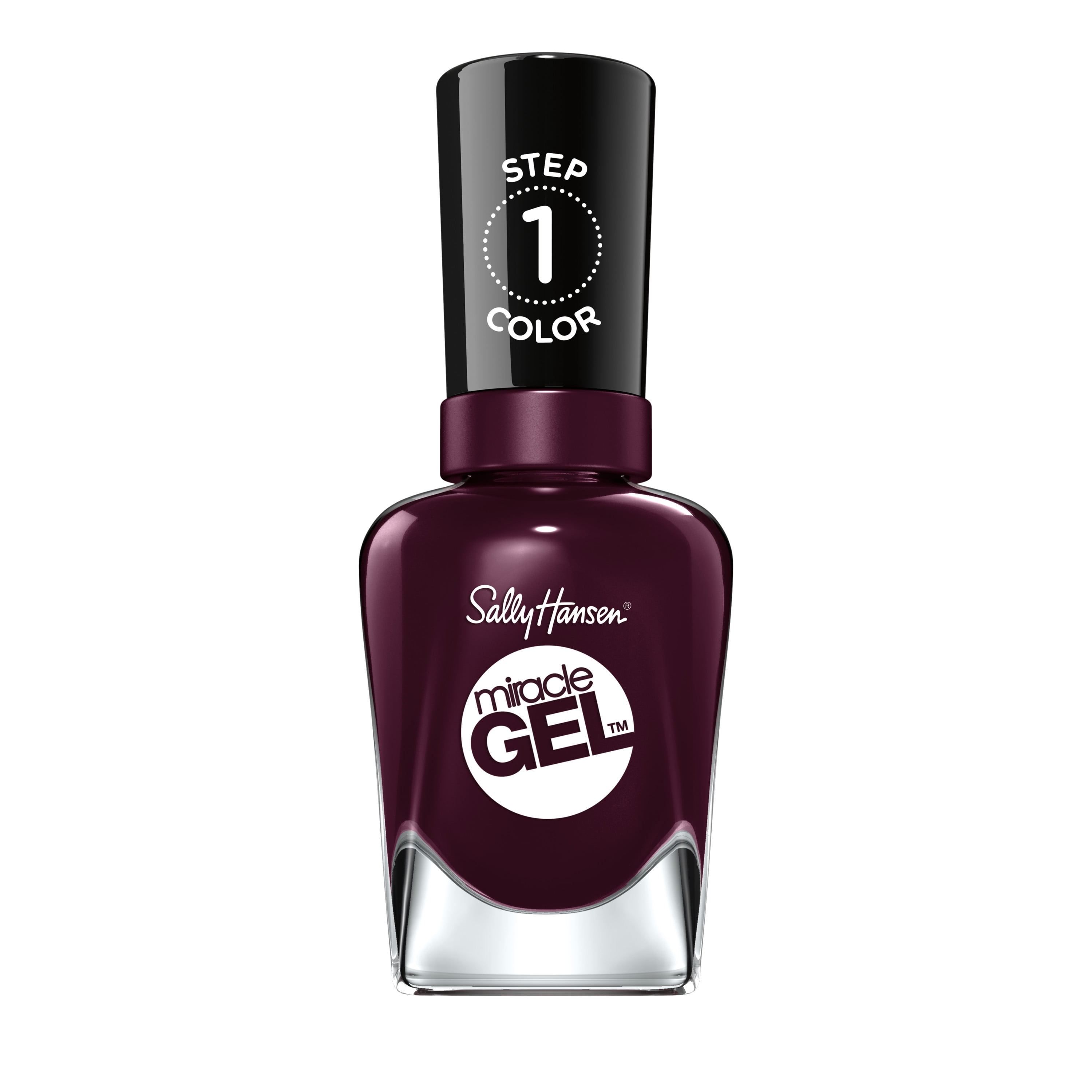Sally Hansen Miracle Gel Nail Color, Cabernet with Bae, 0.5 oz, At Home Gel Nail Polish, Gel Nail Polish, No UV Lamp Needed, Long Lasting, Chip Resistant
