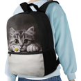 thumbnail image 4 of Uourmeti Cat Backpack for Kids, 17 Inch Comfortable To Carry Soft School Backpack for Travel Outdoor, 4 of 6