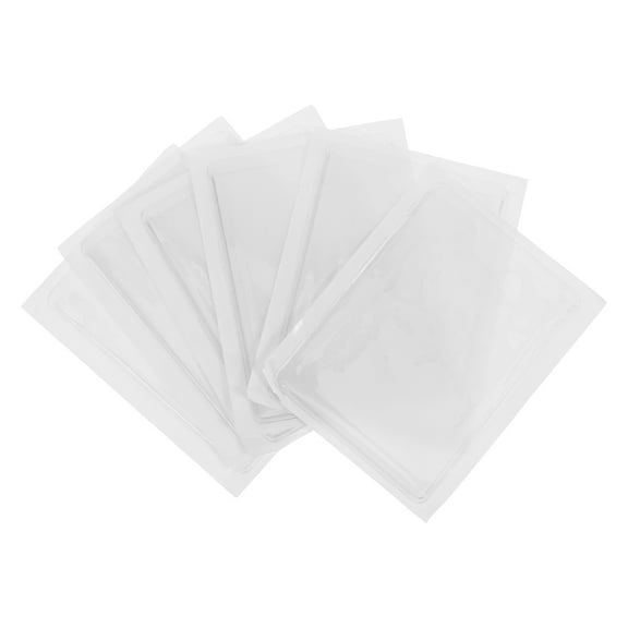 LOLIPPYY 6Pcs Clear Adhesive Card Holders Self Adhesive Transparent Pocket Protectors for Label Storage