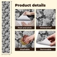 thumbnail image 5 of Peel and Stick Wallpaper Rose Hydrangea Floral Elegant Black White Vintage Wall Mural 17.7in x 9.8ft Self Adhesive Removable Wall Paper Renter Friendly Wallpaper for Nursery Bedroom Cabinets, 5 of 8