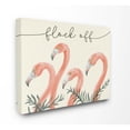 thumbnail image 2 of Stupell Industries Flock Off Funny Flamingo Animal Word Design Canvas Wall Art by Daphne Polselli, 2 of 5