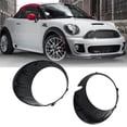 thumbnail image 2 of 2 Pcs Anneau de Garniture de Feu avant Chromé/noir pour Mini Cooper R56 R55 R57 51117248791 51117248792 Accessoires de Voiture, 2 of 6
