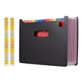 thumbnail image 2 of 48 File Folder Organizer Expanding File Folder Colorful Paper Organizer Waterproof Desktop Accordion A4 Size with Paper Tags for Documents Business Study Home School, 2 of 7