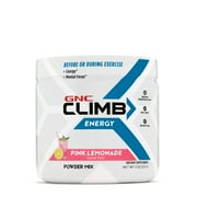 GNC Climb Energy Powder Mix - Pink Lemonade, 30 Servings, Supports Energy and Mental Focus During Workouts