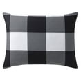 Mainstays Black and White Buffalo Check 6 Piece Bed in a Bag Comforter