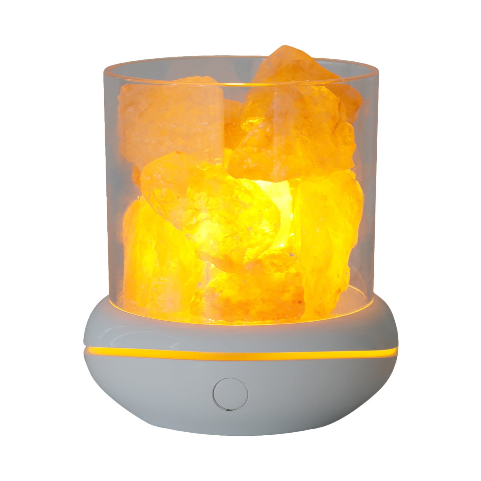 Ailaah Crystal Salt Stone Night Light 7 Colors Led Rock Crystal Lamp Portable Usb Essential Oil Diffuser For Car Home Office Bedroom Desktop Decoration Walmart Com