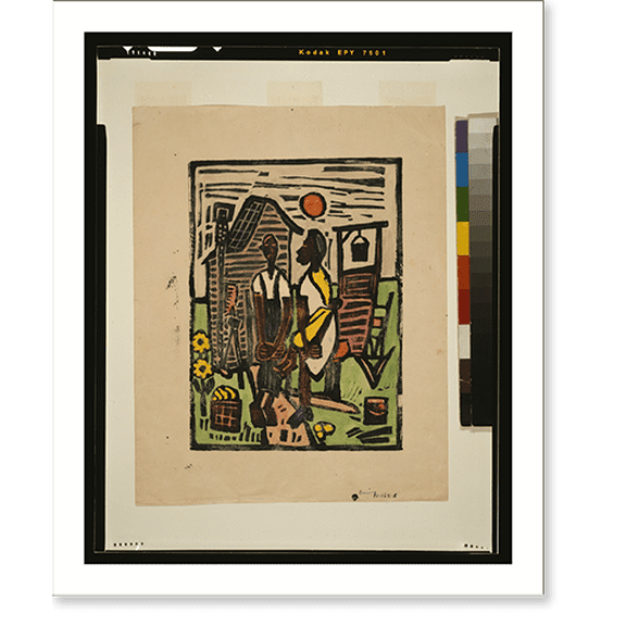 Historic Print, Evening.William H. Johnson., 16" x 20"