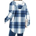 thumbnail image 5 of UVN Fall Hoodies for Women Long Sleeve V Neck Hooded Sweatshirts Ladies Loose Casual Drawstring Pullover Tops, 5 of 9