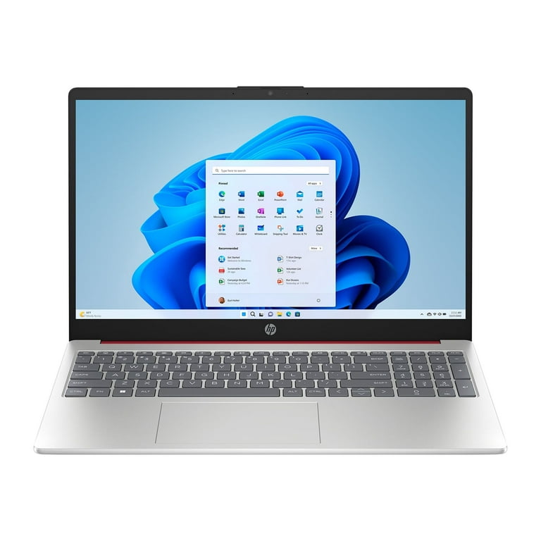 HP 15.6 HD Laptop, Intel Processor N200 (Pentium), 1.1 GHz, 16GB RAM,  128GB UFS, Numeric Keypad, Windows 11 Home, One Year Office 365 Included,  Scarlet Red + Mazepoly Accessories 