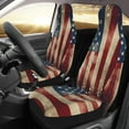 thumbnail image 3 of KAKALAD Vintage American Flag Us Stars And Red Stripe 02 Car Seat Covers Set Vehicle Front Seats Protector 2 Pcs, 3 of 9